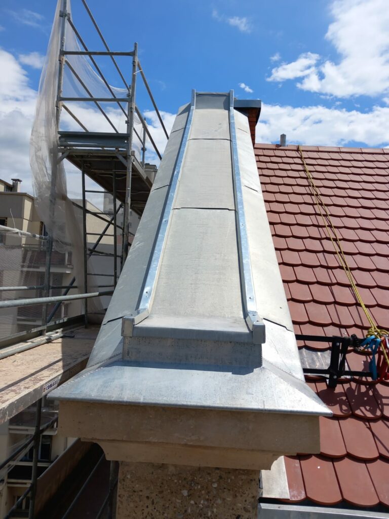 Couvertine en zinc Temple Hebert Grenoble