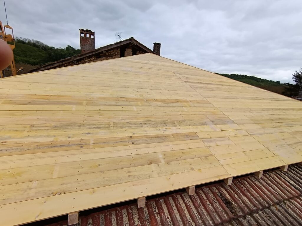 Réalisation de la charpente bois Saint Vérand